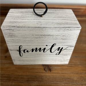 Rustic White Family Block Decor